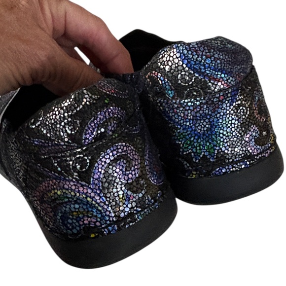 EUC Alegria Leather Glee Slip-On shoes Surreally Pretty Pattern Size 9.5 - 10 - Picture 7 of 10